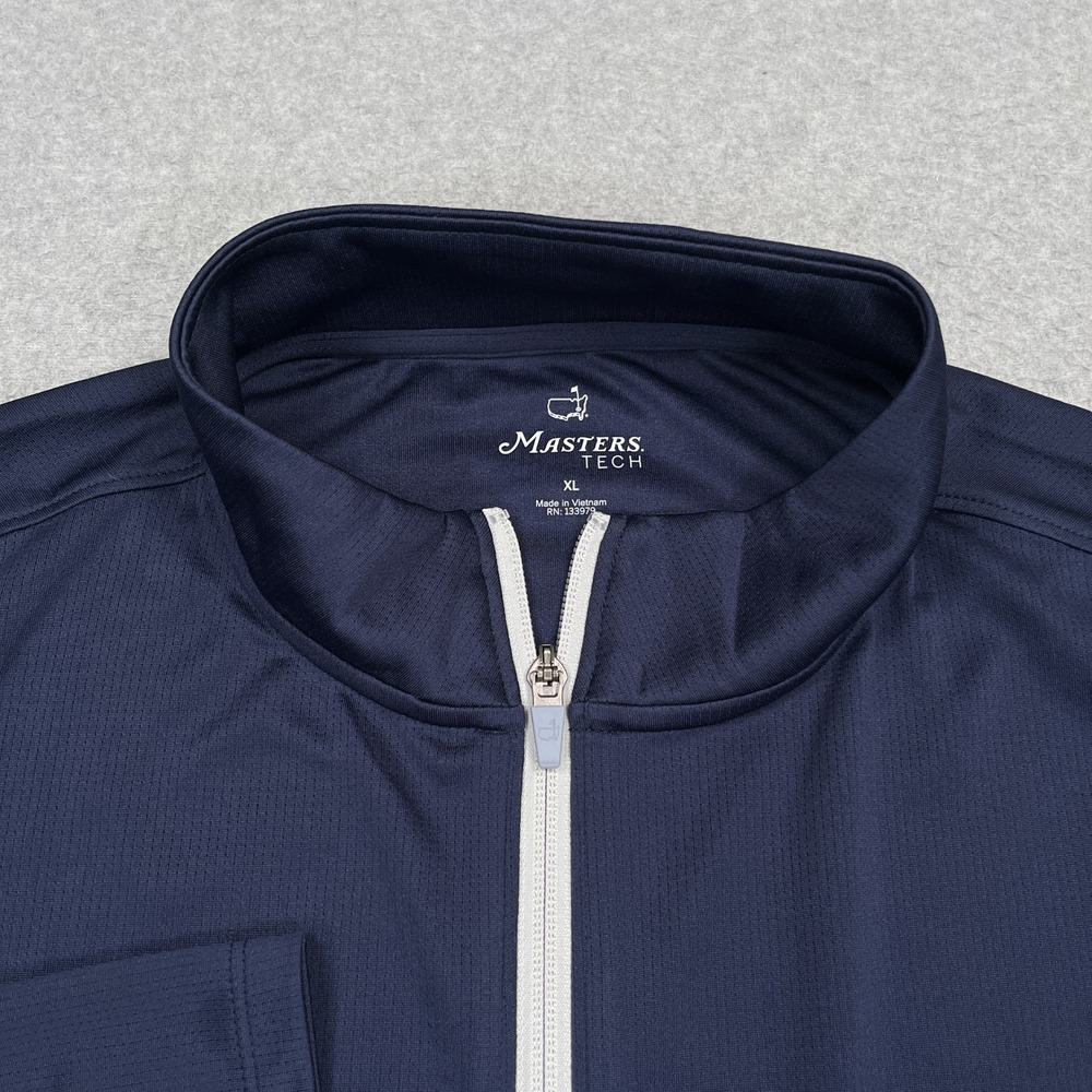 Masters Tech Quarter Zip Pullover Mens XL Navy Blue Augusta National Golf MT7440 - Picture 8 of 12